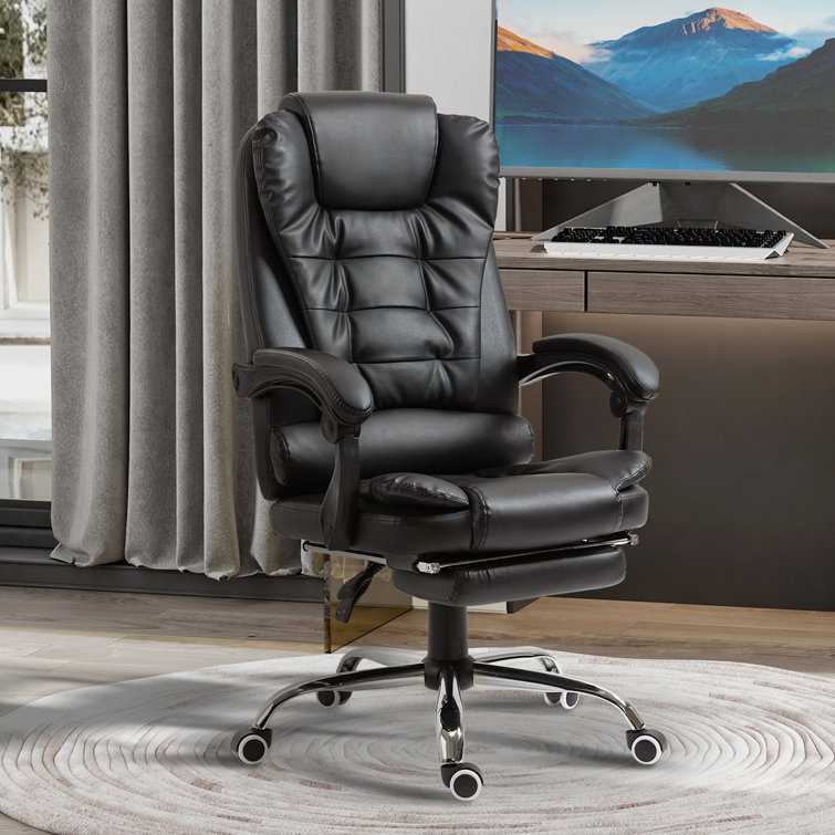 Leather desk chair deals wayfair